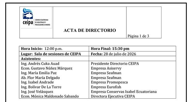 acta de directorio 28 de julio 2026