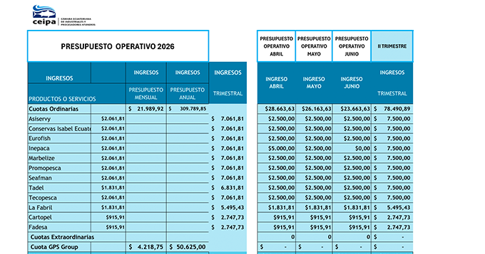 presupuesto operativo 2026